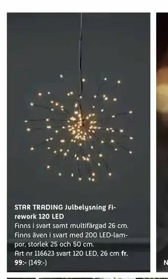 Elon STAR TRADING Julbelysning Fi rework 120 LED erbjuda