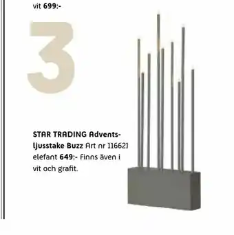 STAR TRADING Advents ljusstake Buzz
