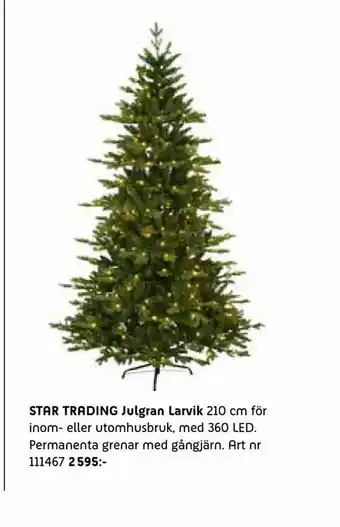 Elon STAR TRADING Julgran Larvik erbjuda