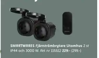 SMARTWARES Fjärrströmbrytare Utomhus