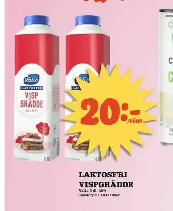 Matdax Laktosfri vispgrädde erbjuda