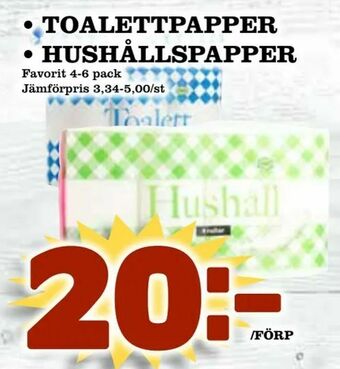 Matdax Toalettpapper • hushållspapper erbjuda