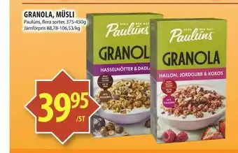 Matvärlden Tensta Granola, müsli erbjuda