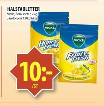 Matvärlden Tensta Halstabletter erbjuda