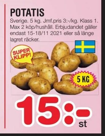 Nya Pulsen Potatis erbjuda