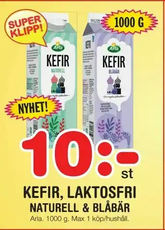 Nya Pulsen Kefir, laktosfri erbjuda