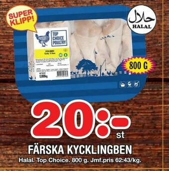 Nya Pulsen Färska kycklingben erbjuda
