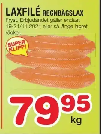 Laxfilé regnbågslax