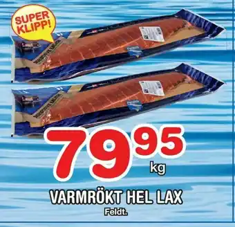 Nya Pulsen Varmrökt hel lax erbjuda