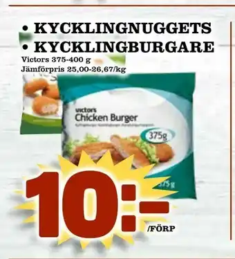 Nya Pulsen Kycklingnuggets • kycklingburgare erbjuda
