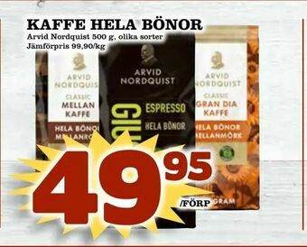 Nya Pulsen Kaffe hela bönor erbjuda
