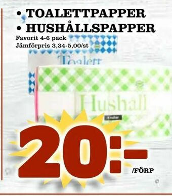 Nya Pulsen Toalettpapper • hushållspapper erbjuda