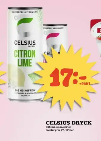Nya Pulsen Celsius dryck erbjuda