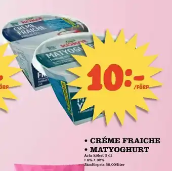 Nya Pulsen Créme fraiche • matyoghurt erbjuda