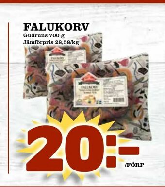 Supergrossen Falukorv erbjuda