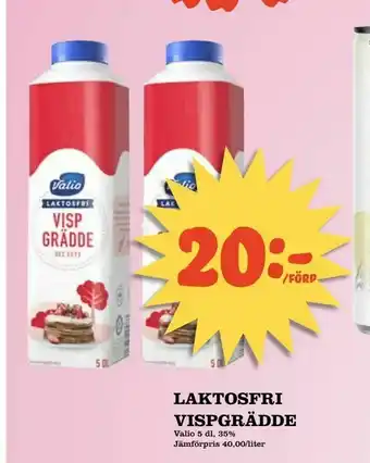 Supergrossen Laktosfri vispgrädde erbjuda