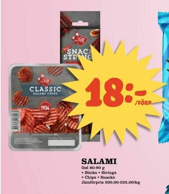 Supergrossen Salami erbjuda