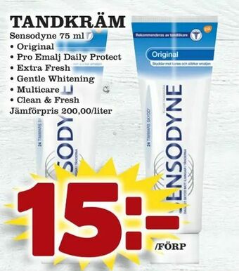 Supergrossen Tandkräm erbjuda
