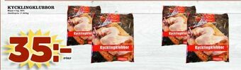 Supergrossen Kycklingklubbor erbjuda