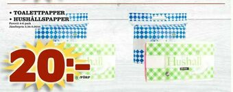 Supergrossen Toalettpapper • hushållspapper erbjuda