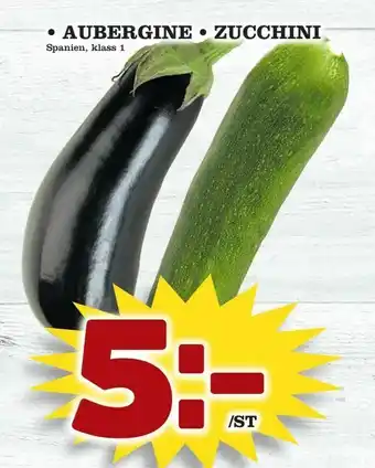 Supergrossen Aubergine • zucchini erbjuda