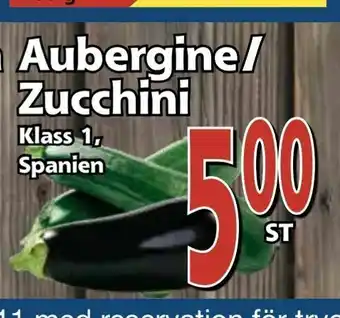 Supergrossen Aubergine/ Zucchini erbjuda