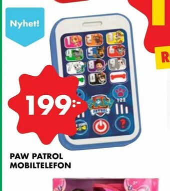 ÖoB Paw patrol mobiltelefon erbjuda