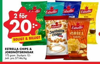 ÖoB Estrella chips & jordnötsringar erbjuda