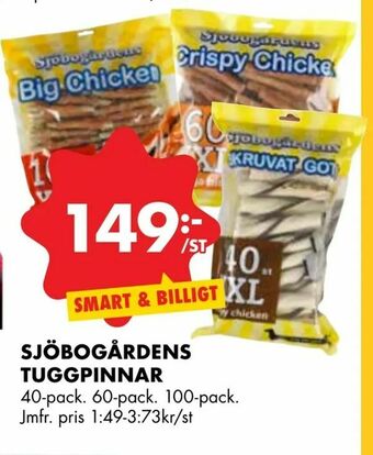ÖoB Sjöbogårdens tuggpinnar erbjuda