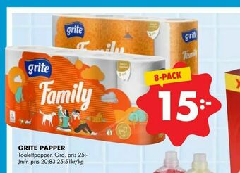 ÖoB Grite papper erbjuda