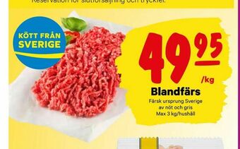 City Gross Blandfärs erbjuda