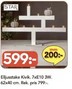 Elljusstake Kivik. 7xE10 3W