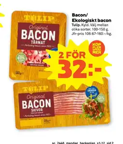 Stora Coop Bacon/ Ekologiskt bacon erbjuda