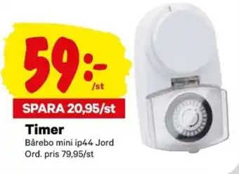 City Gross Bårebo mini ip44 Jord Timer erbjuda