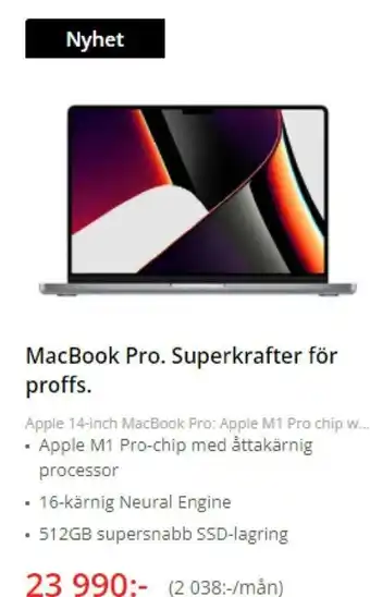 NetOnNet Nyhet MacBook Pro. Superkrafter för proffs. erbjuda