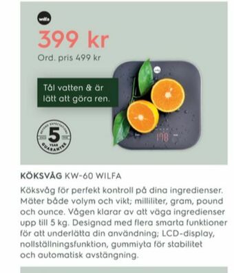 Electrolux Home Wilfa Köksvåg erbjuda