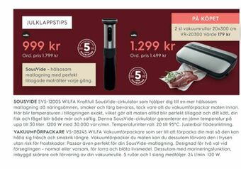 Electrolux Home Wilfa Vakuumpack erbjuda