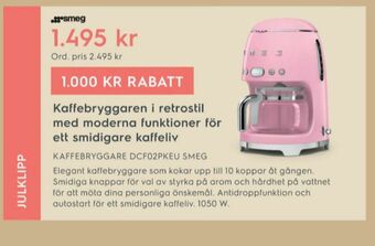Electrolux Home Smeg Kaffebryggare erbjuda