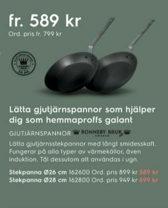 Electrolux Home Ronneby Bruk Stekpanna erbjuda