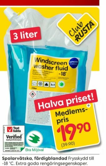 Rusta Spolarvätska erbjuda