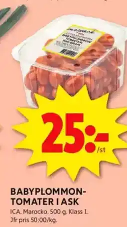 ICA Kvantum Babyplommon- tomater erbjuda