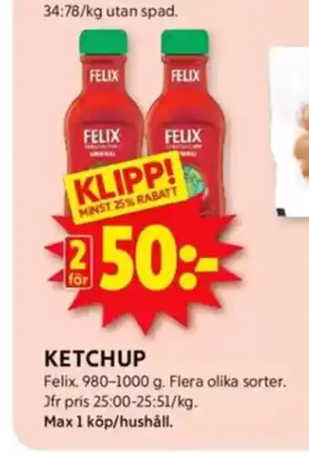 ICA Kvantum Ketchup erbjuda