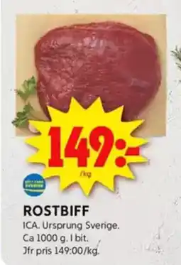 ICA Kvantum Rostbiff erbjuda