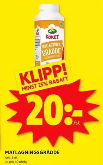 ICA Kvantum Matlagningsgrädde erbjuda