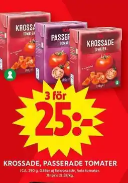 ICA Maxi Krossade, passerade tomater erbjuda