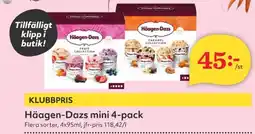 Hemköp Häagen-dazs mini 4-pack erbjuda