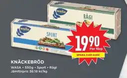 Willys Knäckebröd erbjuda