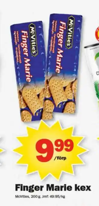 Pekås Finger Marie kex erbjuda