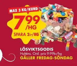 ÖoB LÖSVIKTSGODIS erbjuda