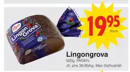 Matöppet Lingongrova erbjuda